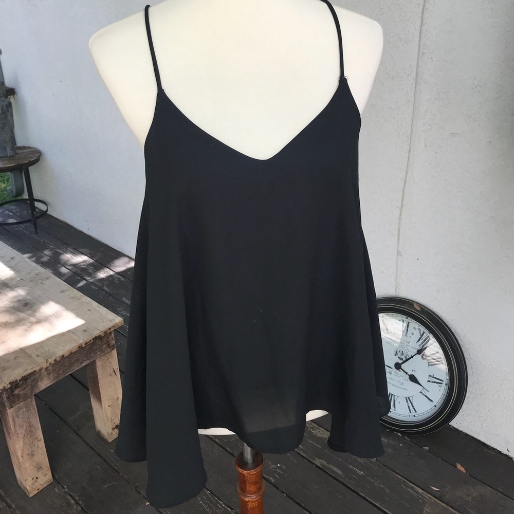 Black flowy top